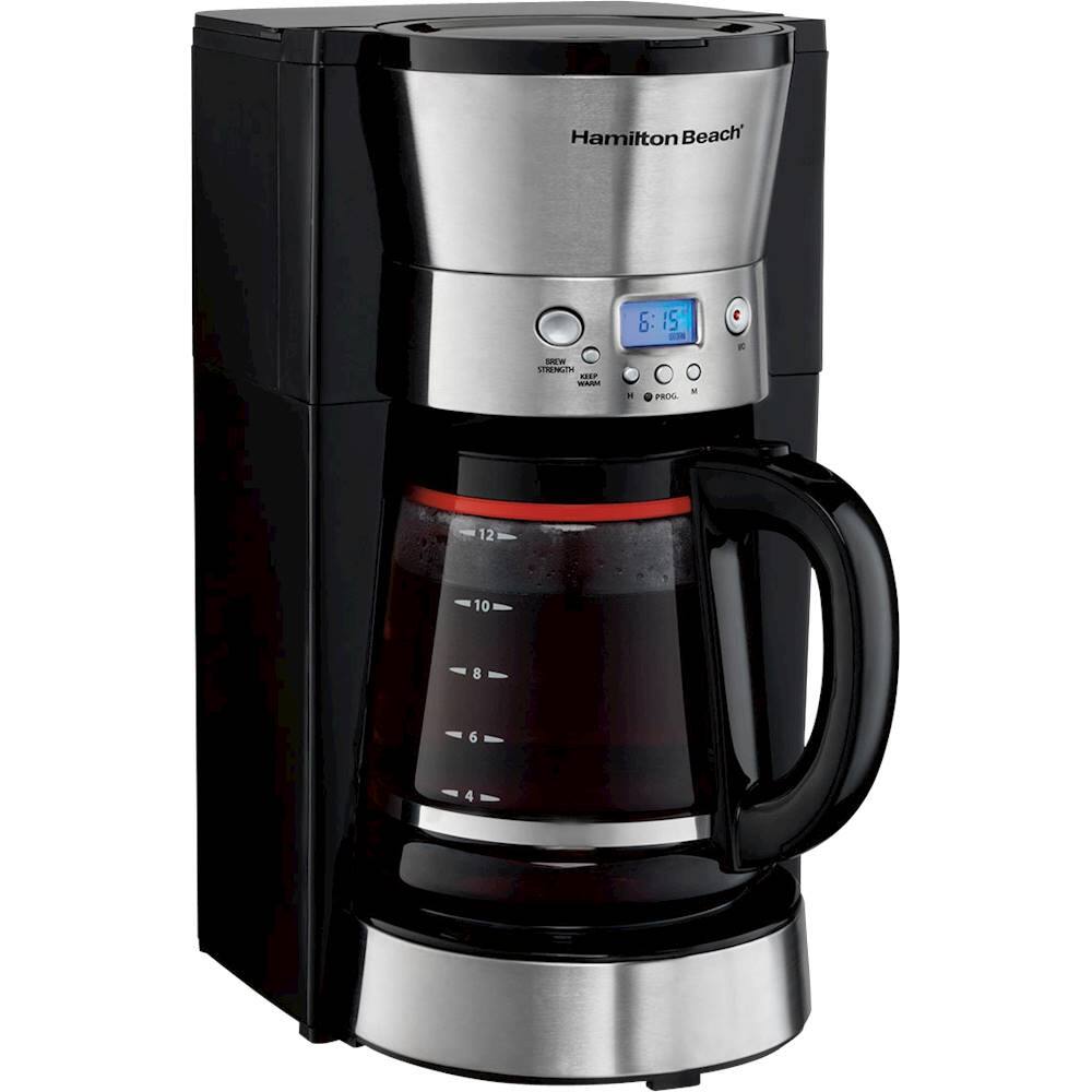 Alt View 13. Hamilton Beach - 12-Cup Coffeemaker - Black/Silver.