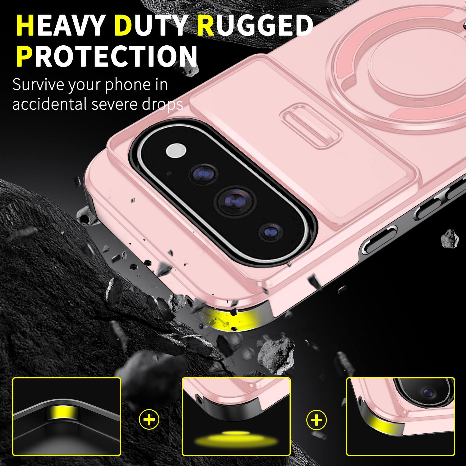 HEAVY DUTY RUGGED PROTECTION  
Survive your phone in accidental severe drops