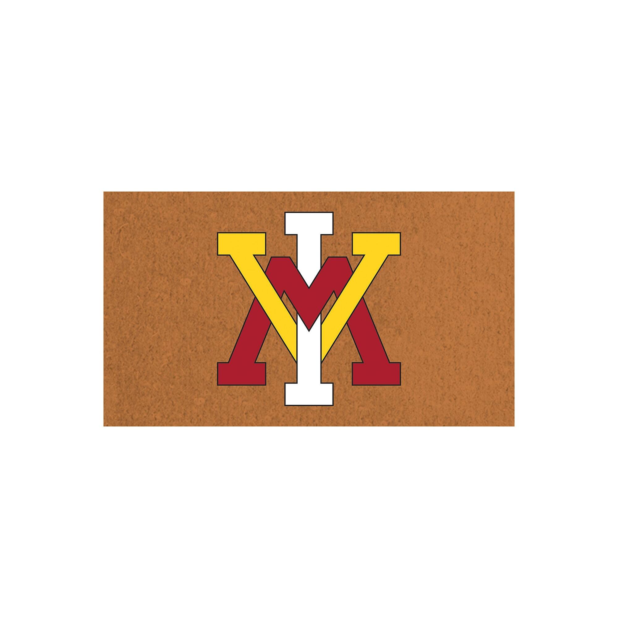 Front. Evergreen Enterprises - Virginia Military Institute Keydets 28" x 16" Team Logo Outdoor Coir Mat - Multicolor.