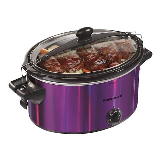 Hamilton Beach Stay Or Go 5 Quart Slow Cooker Purple 33454