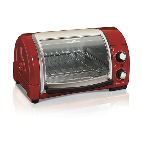Hamilton Beach - Easy Reach 4-Slice Toaster Oven - Candy apple red