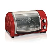 Hamilton Beach - Easy Reach 4-Slice Toaster Oven - Candy apple red - Angle_Zoom