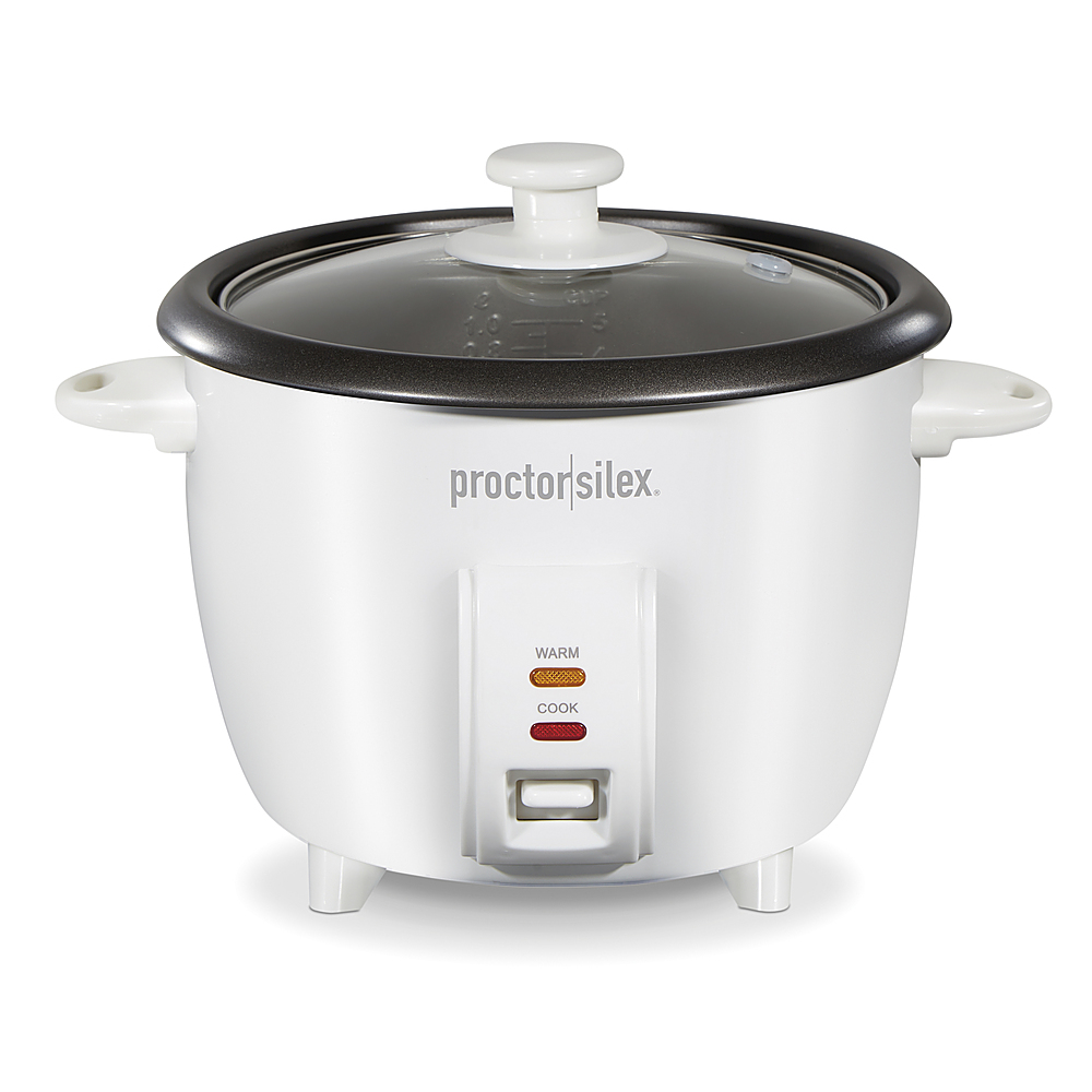 Angle View: Proctor Silex - 10-Cup Rice cooker - White