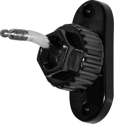 Angle Standard. Level Mount - Fixed Wall Mount for Most Cube-Style Speakers (5-Pack) - Black.