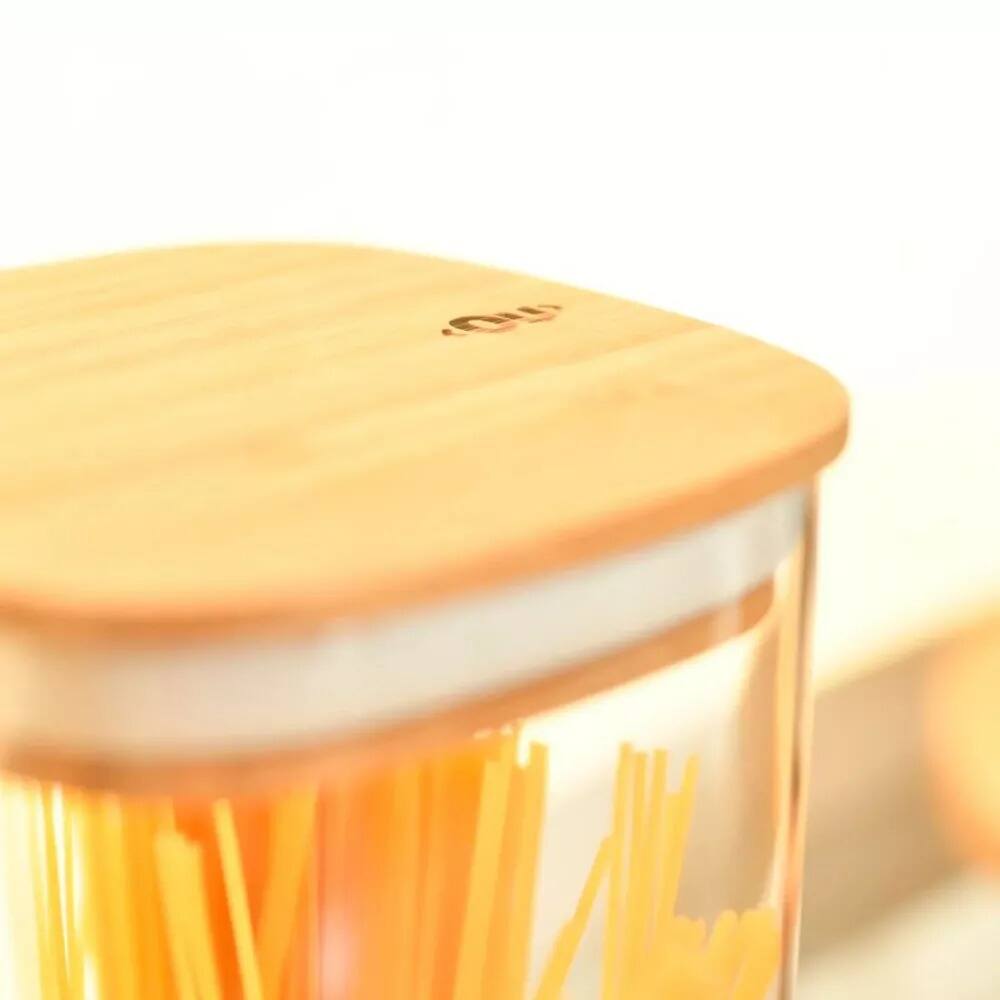 Alt View 3. OU - OU Airtight Food Storage Container w Bamboo Lid 4.2cup, Plastic Food Storage Container - Clear.