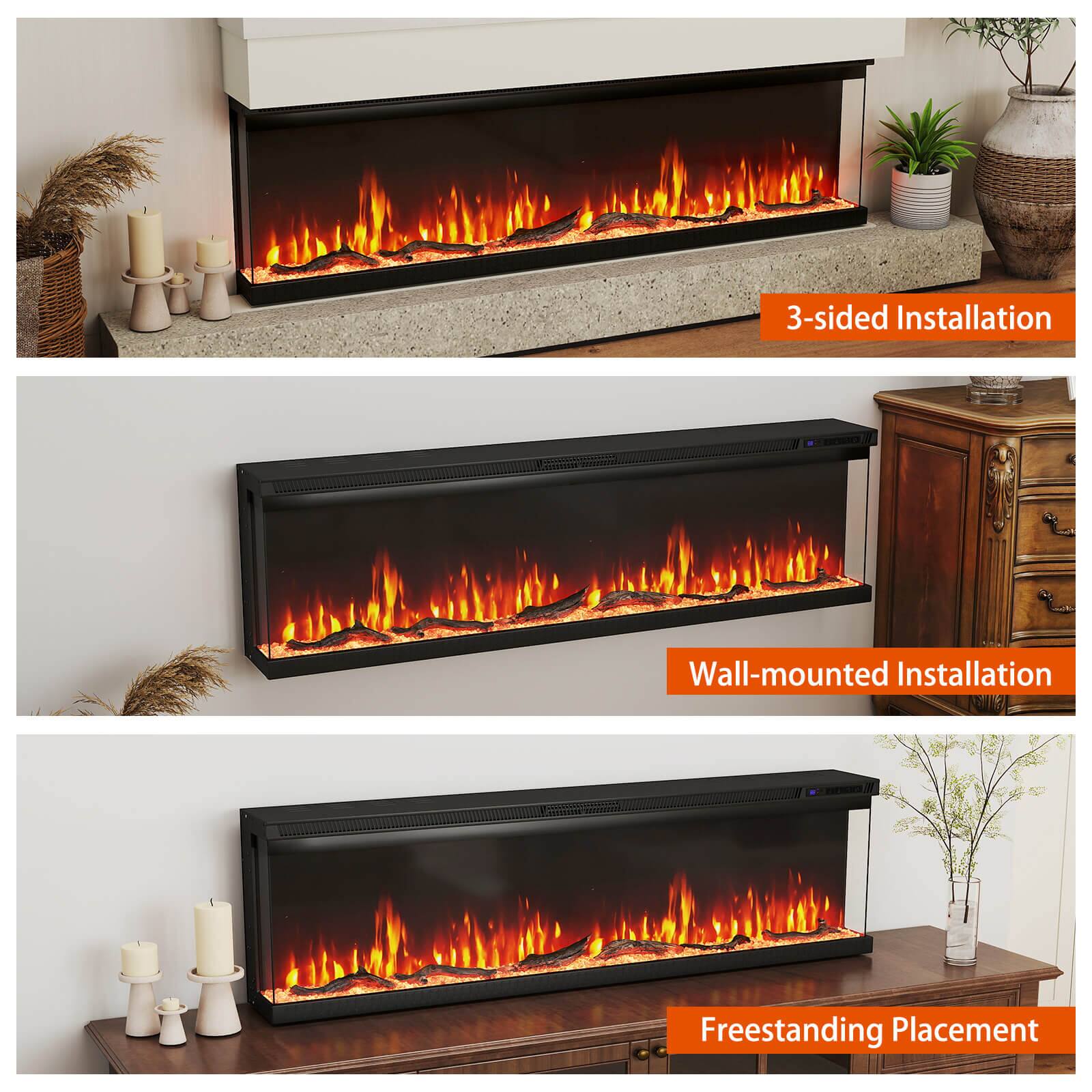 3-sided Installation  
Wall-mounted Installation  
Freestanding Placement