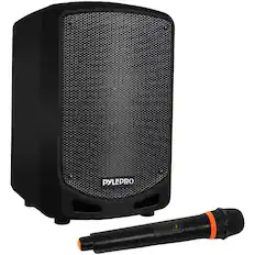 Front. Pyle - Compact Portable Bluetooth PA Speaker - Black.