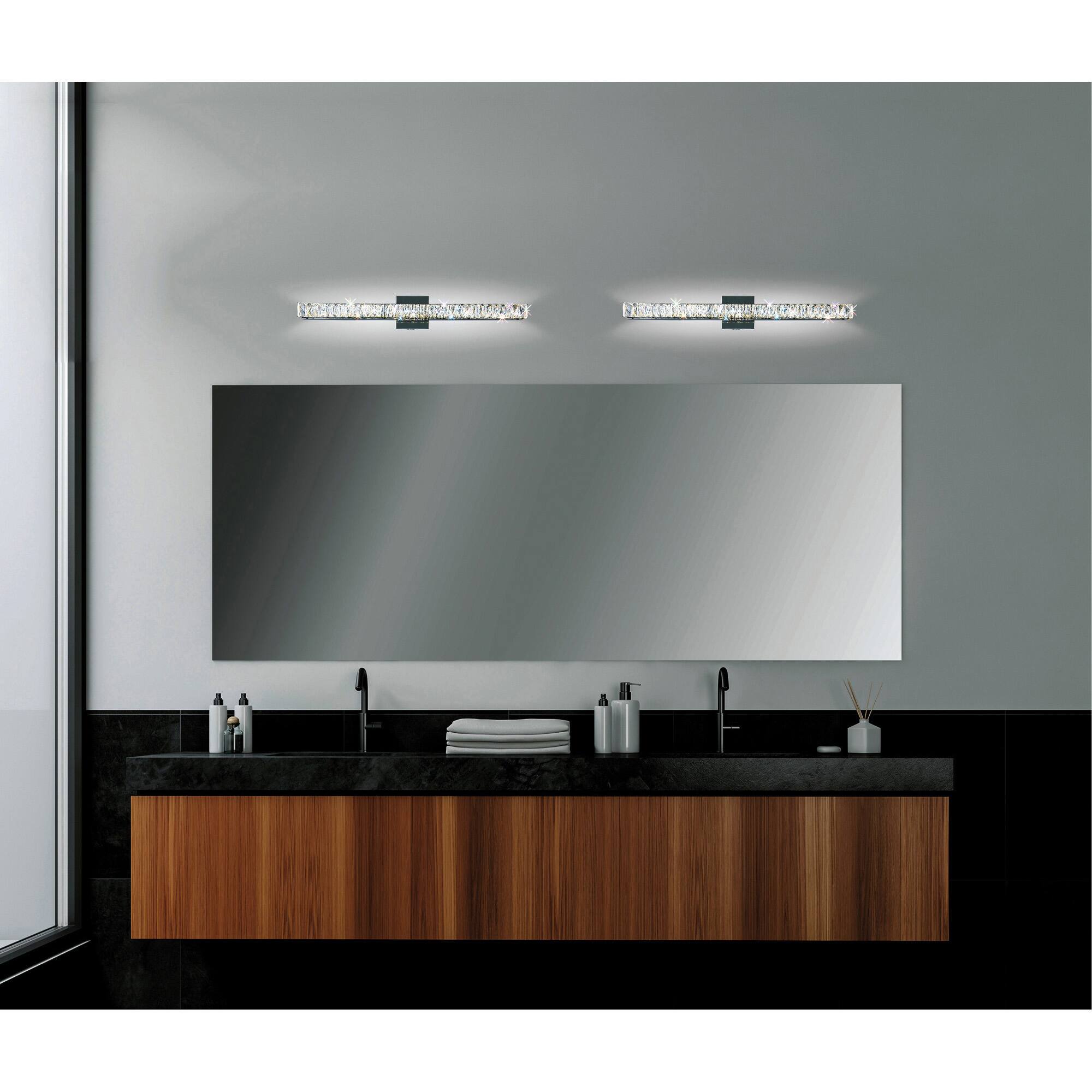 Alt View 1. CWI Lighting - Milan LED Vanity Light With Chrome Finish - Chrome.