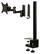 Front Standard. Level Mount - Dual-Arm Desk Mount Kit for Most 10" - 30" Monitors and TVs - Extends 10-1/2" - Black.
