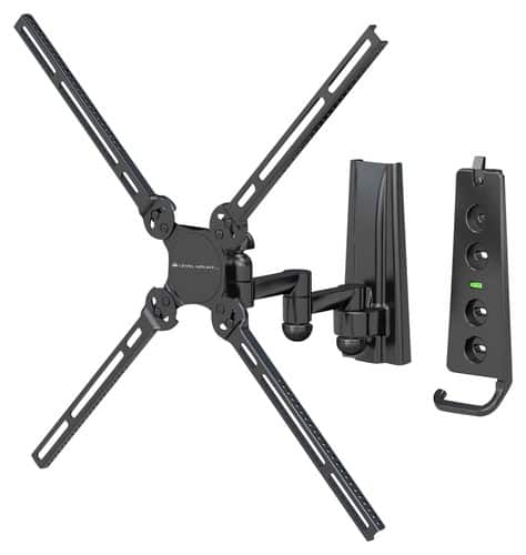 Front Standard. Level Mount - Dual-Arm TV Wall Mount for Most 10" - 47" Flat-Panel TVs - Extends 10-1/2" - Black.