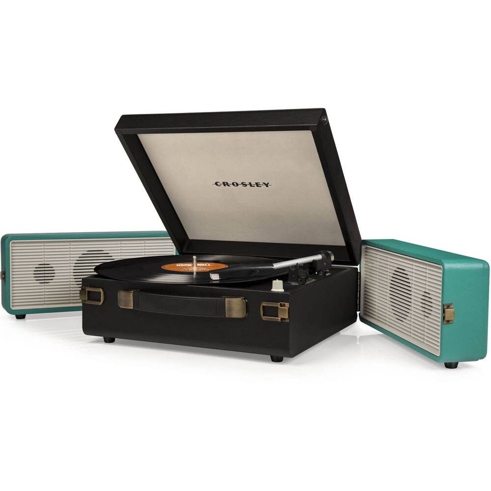 Front Zoom. Crosley - Audio system - Turquoise/black.