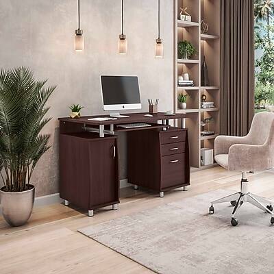 Alt View 1. Techni Mobili - 47"W Computer Desk(RTA-4985-CH36) - Chocolate.