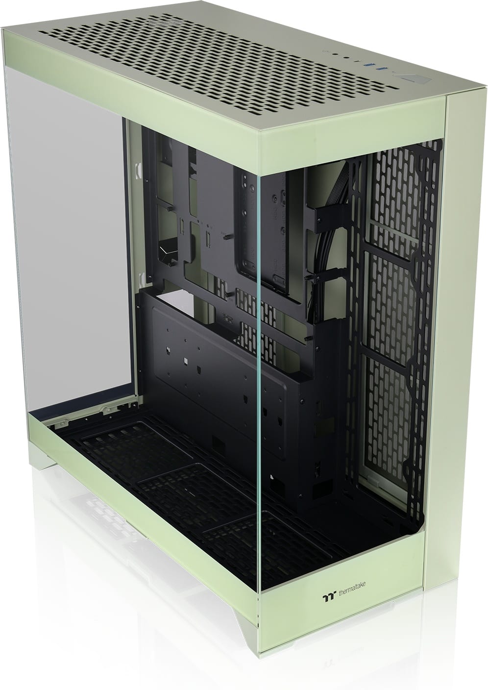 Alt View 11. Thermaltake - CTE E550 TG Mid Tower ATX PC Case - Matcha Green.