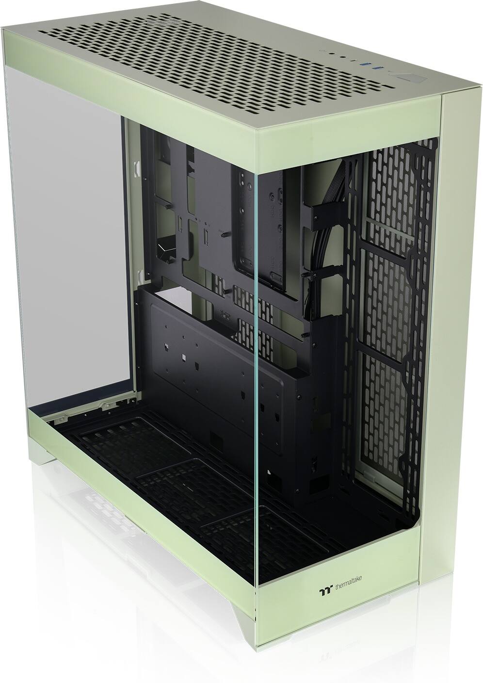 Alt View 11. Thermaltake - CTE E550 TG Mid Tower ATX PC Case - Matcha Green.