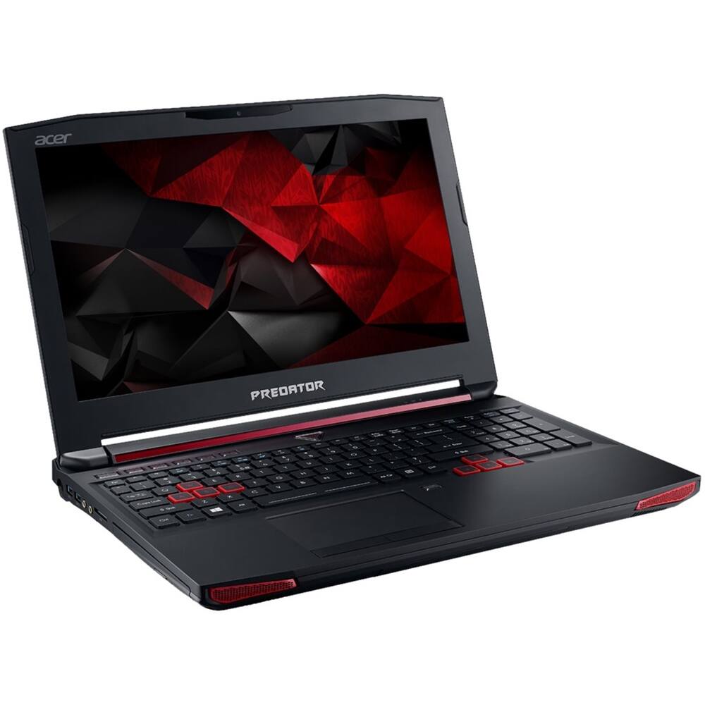 Front. Acer - 15.6" Laptop - Intel Core i7 - 16GB Memory - NVIDIA GeForce GTX 970M - 1TB Hard Drive + 256GB Solid State Drive - Black.