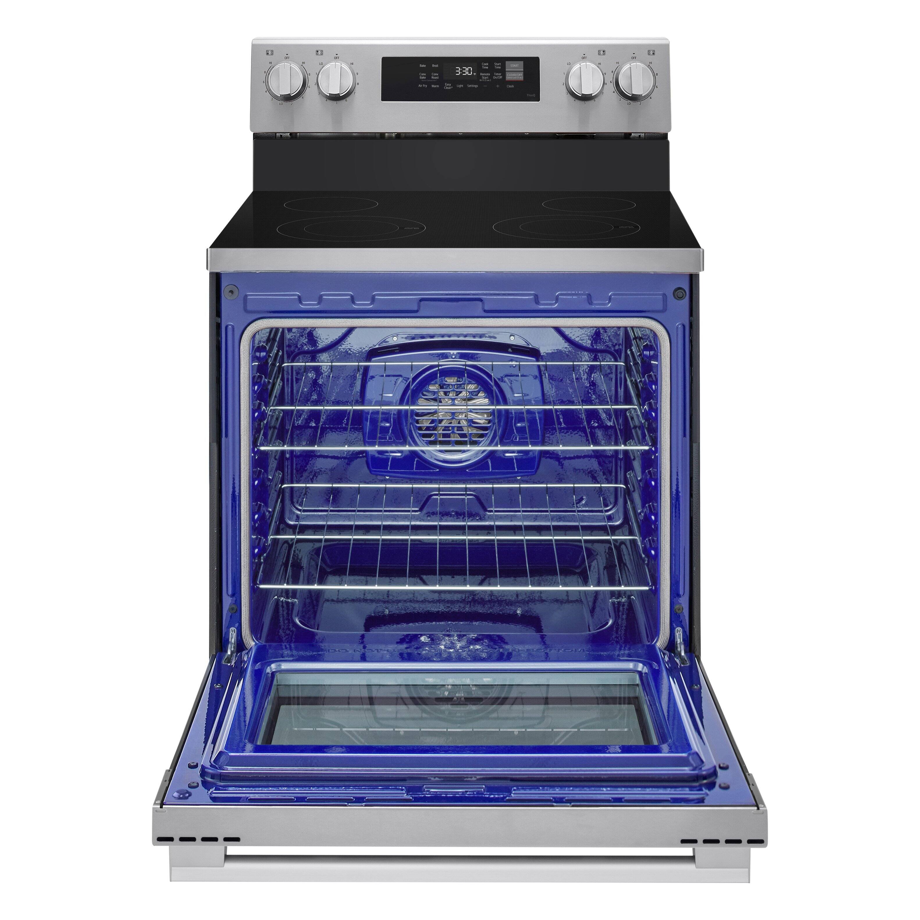 Alt View 8. LG - 6.3 Cu. Ft. Freestanding Electric Convection Smart Range with Air Fry and WideView Window - Stainless Steel.