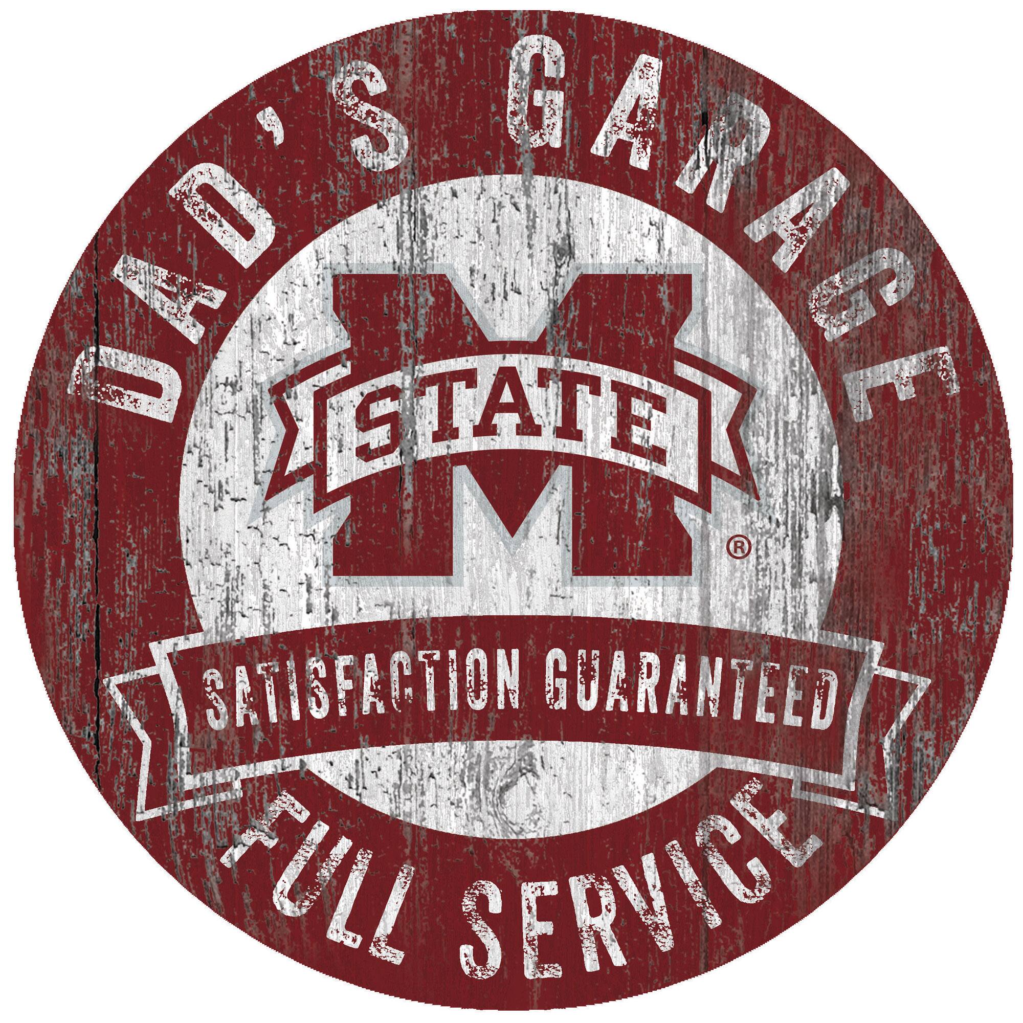 Mississippi State Bulldogs 12" x 12" Dad's Garage Sign