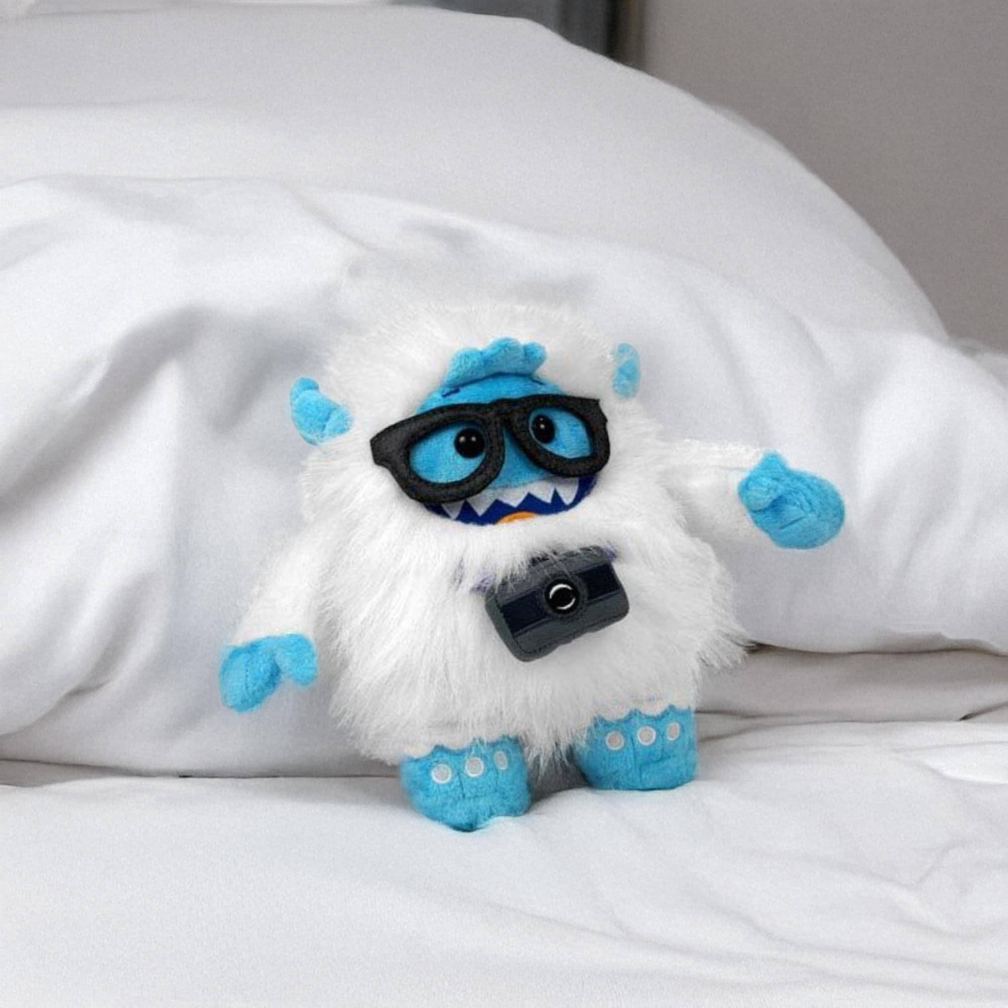 Alt View 1. Crowded Coop - WhimWham 8" Plush, Yeti Nerd Glasses - Grey.