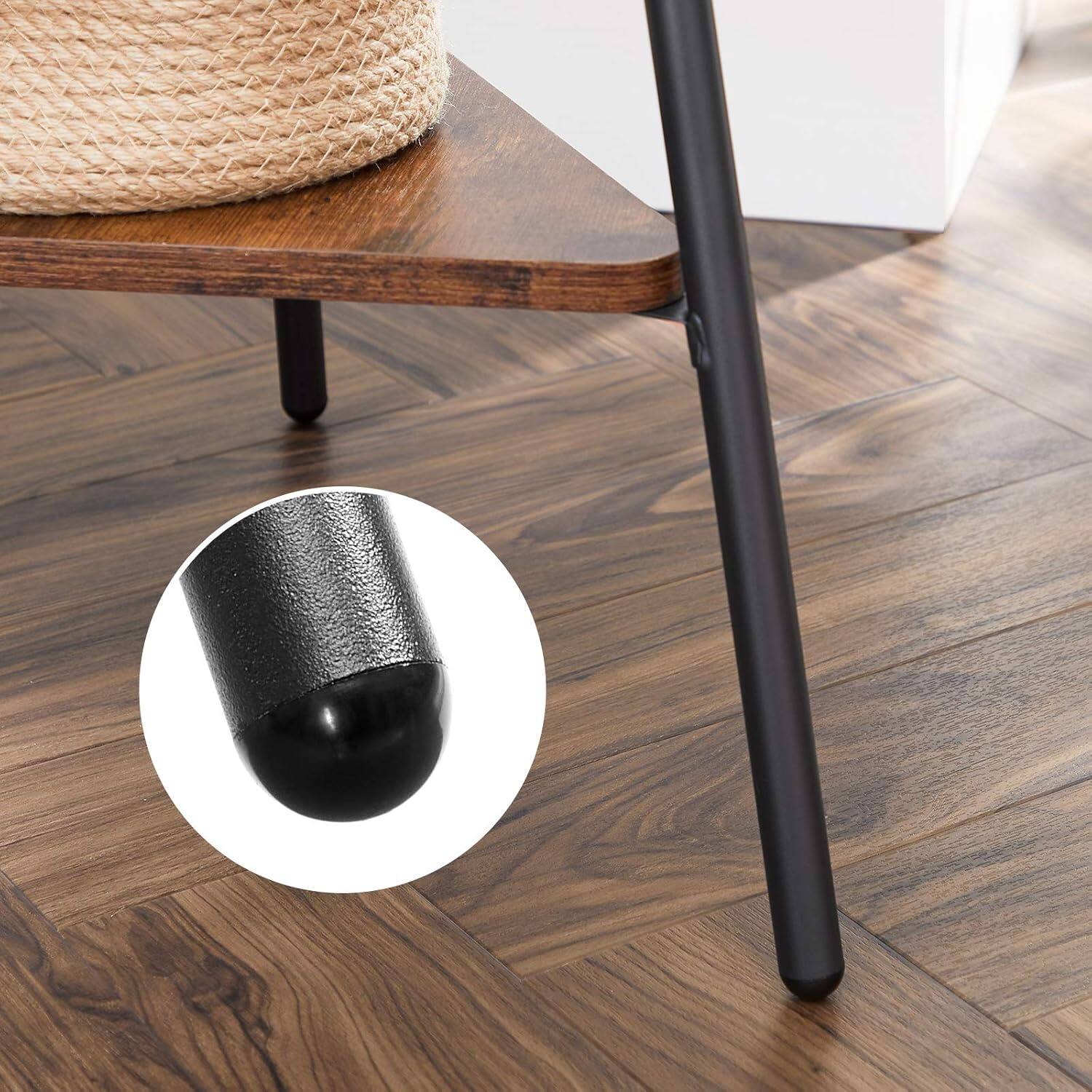 Angle. Songmics Home - SONGMICS HOME Coat Rack with Stands – Industrial Style Hallway Organizer with 2 Shelves in Rustic Brown and Black - Brown.