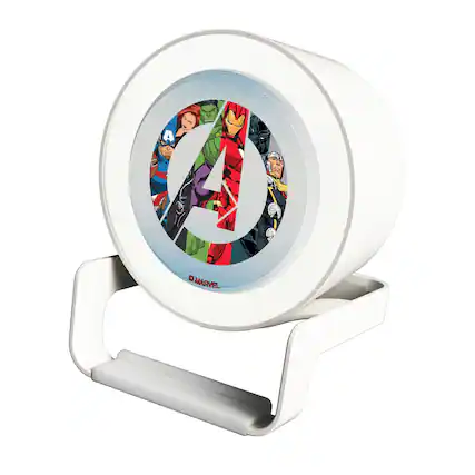 Front. Keyscaper - Marvel Grid Night Light Charger and Bluetooth Speaker - Avengers.