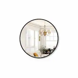 AOITUN - Black Round Wall Mirror 30 Inch for Modern Bathrooms - Perfect Circle Mirror for Daily Use and Style Enhancement