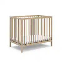Graco - Teddi 4-in-1 Mini Crib - Driftwood - Front_Zoom