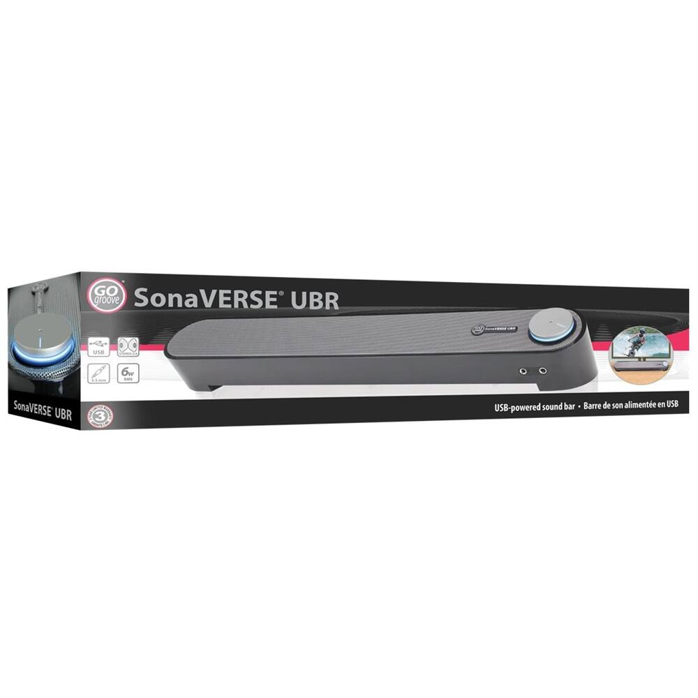 Left. GOgroove - Sound Bar - Gray, Black.