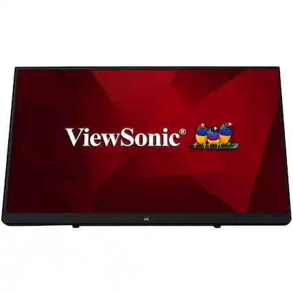 Front. ViewSonic - TD2230 22" IPS LED FHD Touch Screen Monitor (HDMI and DisplayPort) - Black.