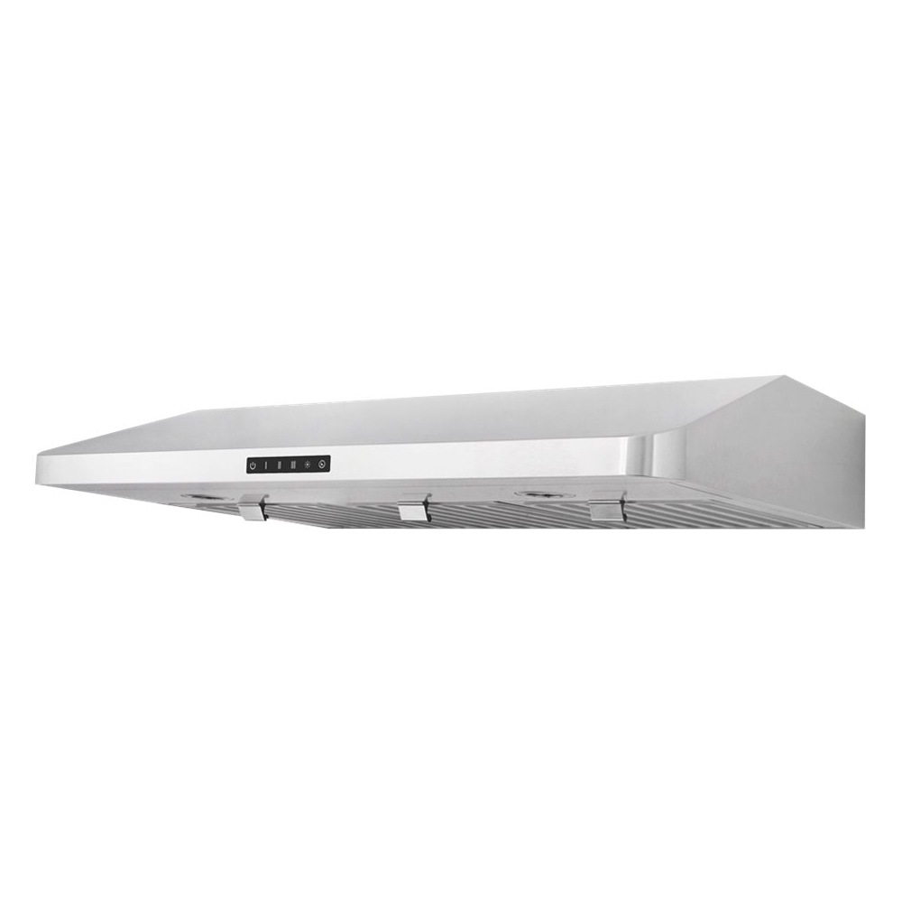 Angle View: Fisher & Paykel - Perimeter Insert 36" Externally Vented Range Hood - Brushed stainless steel