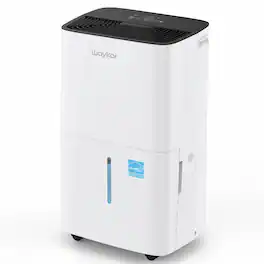 Waykar - 80 Pint Dehumidifier with Bucket and Auto Defrost 5,000 Sq. Ft. Energy Star for Bedroom and Basement - White