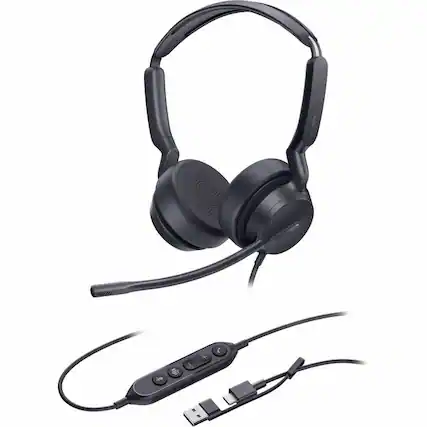 Front. Yealink - Yealink UH42 Headset - Microsoft Teams Certification - Stereo - USB Type C - Wired - 20 Hz to 20 kHz - Over-the-head - Red.