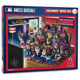 YouTheFan - Los Angeles Angels Purebred Fans 18'' x 24'' A Real Nailbiter 500-Piece Puzzle - Multicolor