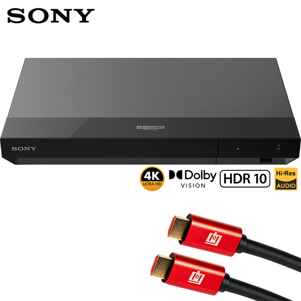 Sony - UBP-X700U 4K Ultra HD Home Theater Blu-ray DVD Player + HDMI Cable Bundle