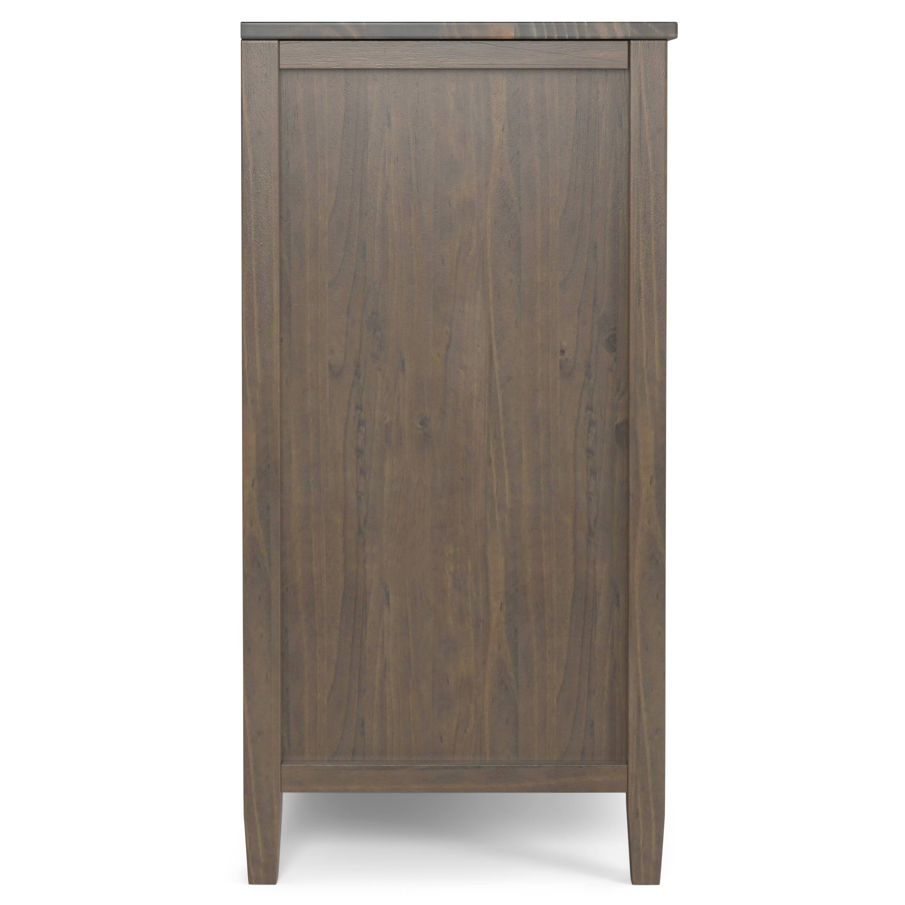 Alt View 4. Simpli Home - Ela SOLID WOOD Sideboard  in Smoky Brown - Smoky Brown.