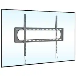Mount-It! - Heavy Duty XXL Fixed TV Wall Mount for 60"-120" TVs, Ultra-Low Profile, 264 lbs Capacity, VESA Up to 900x600 - Black