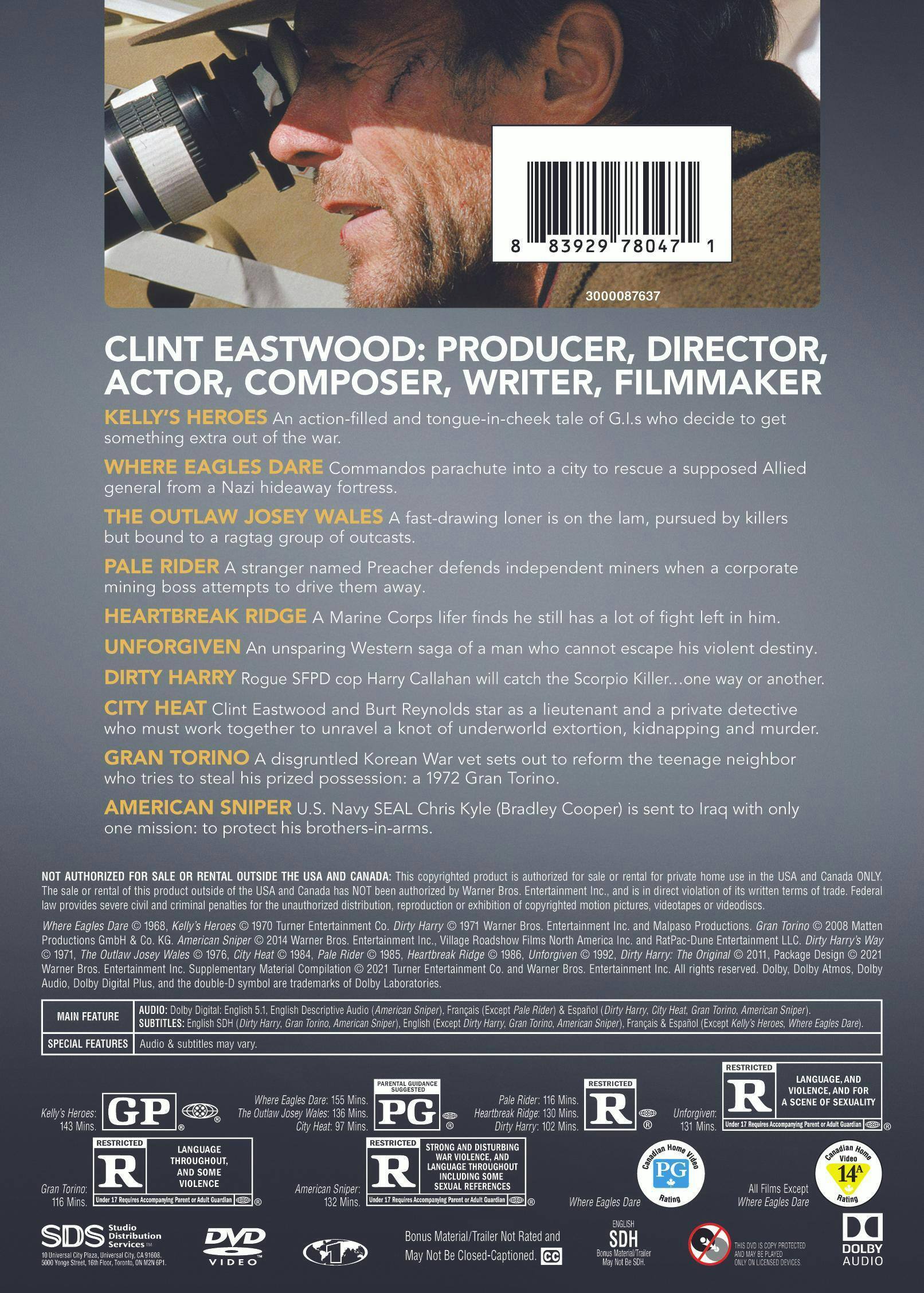 Angle. Clint Eastwood 50th Anniversary 10-Film Collection (Box Set) [DVD].