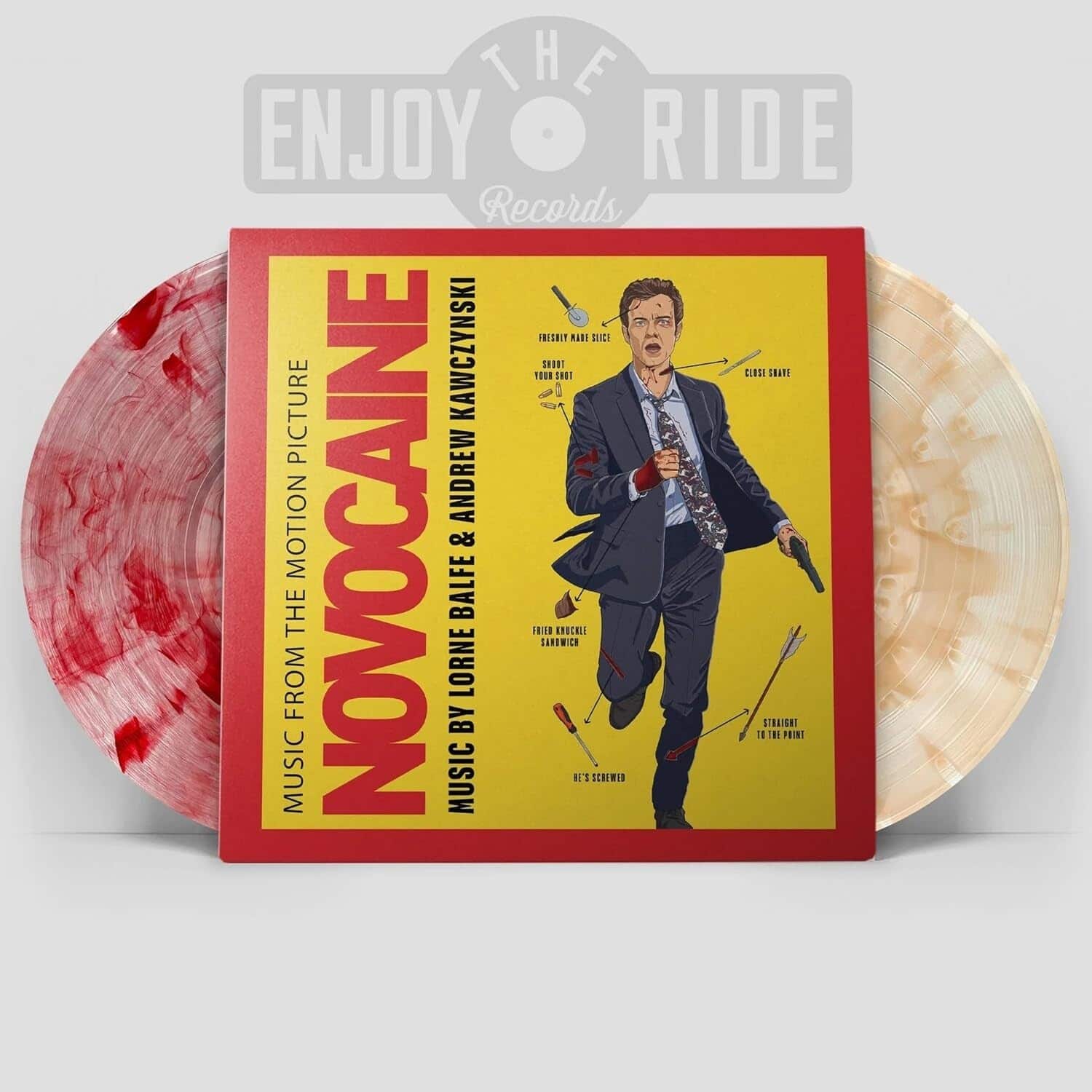 Bafle,Lorne / Kawczynski,Andrew - Novocaine (Original Soundtrack) - Ltd Red & Yellow Vinyl   - VINYL LP price history on PriceWatchPro