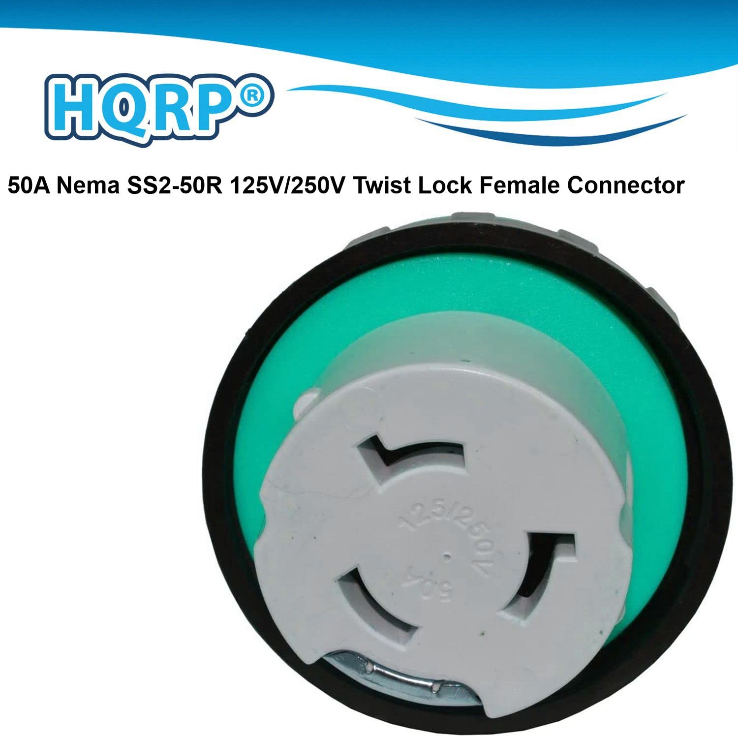HQRP®  
50A Nema SS2-50R 125V/250V Twist Lock Female Connector