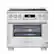 Front. Forno Appliances - Maximus 5.36 Cu. Ft. Freestanding Electric Induction Range with Air Fryer - Stainless Steel.