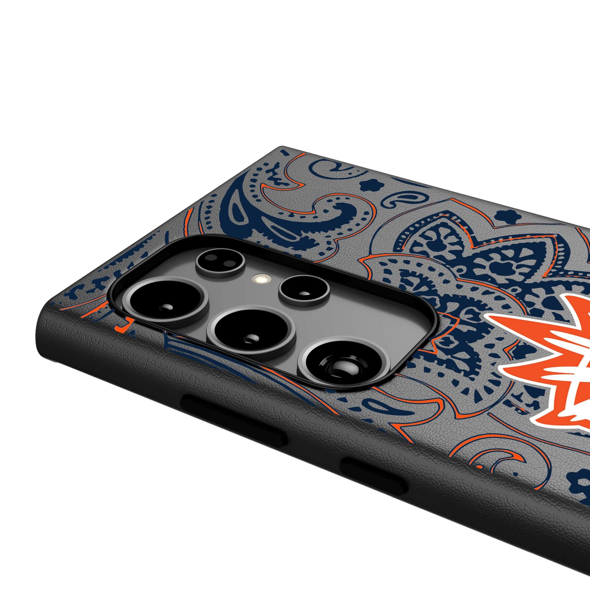 Alt View 3. Keyscaper - Connecticut Sun Paisley Galaxy Magnetic Bump Case - S25 Ultra - Black.