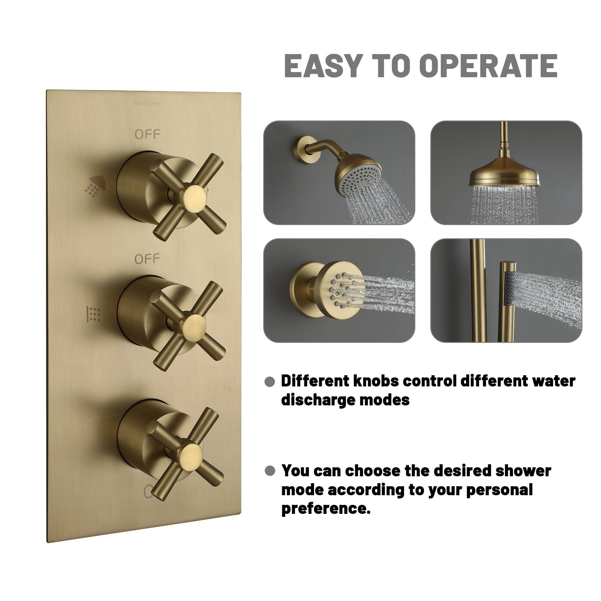 EASY TO OPERATE

Different knobs control different water discharge modes

You can choose the desired shower mode according to your personal preference.