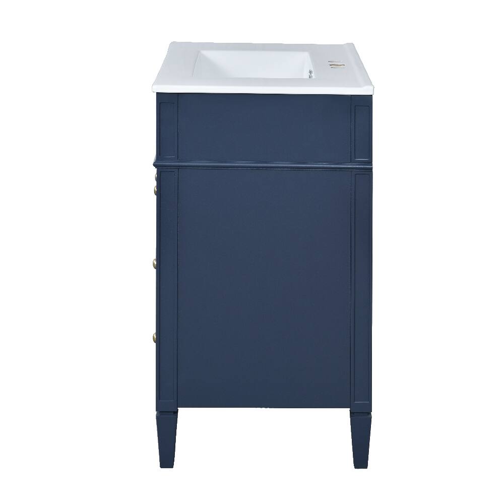 Alt View 9. Loheer - Loheer 30 Inch Bathroom Vanity with Sink Blue Modern Single Sink Bathroom Vanity - Blue.