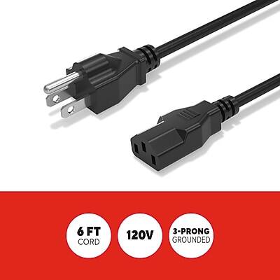 6 FT CORD  
120V  
3-PRONG GROUNDED