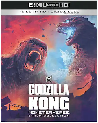 Front. Godzilla/Kong Monsterverse 5-Film Collection - 4K Blu-Ray.