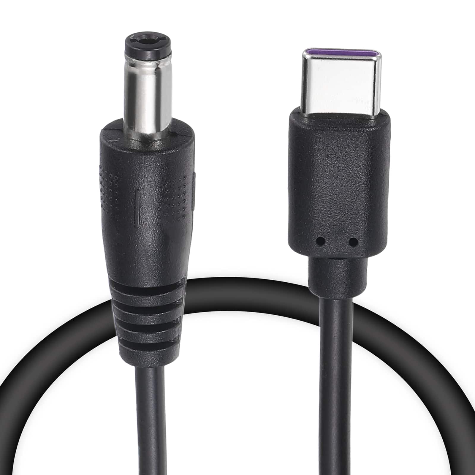 Unique Bargains - USB C to DC 5.5x2.1mm PD Charging Cable, 20V/5A 100W, for Router, Camera, TV Box, Desk Lamp - Black