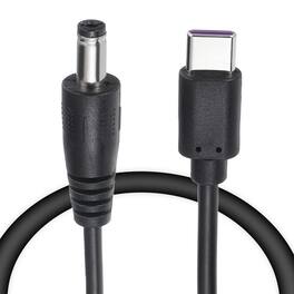 Unique Bargains - USB C to DC 5.5x2.1mm PD Charging Cable, 20V/5A 100W, for Router, Camera, TV Box, Desk Lamp - Black