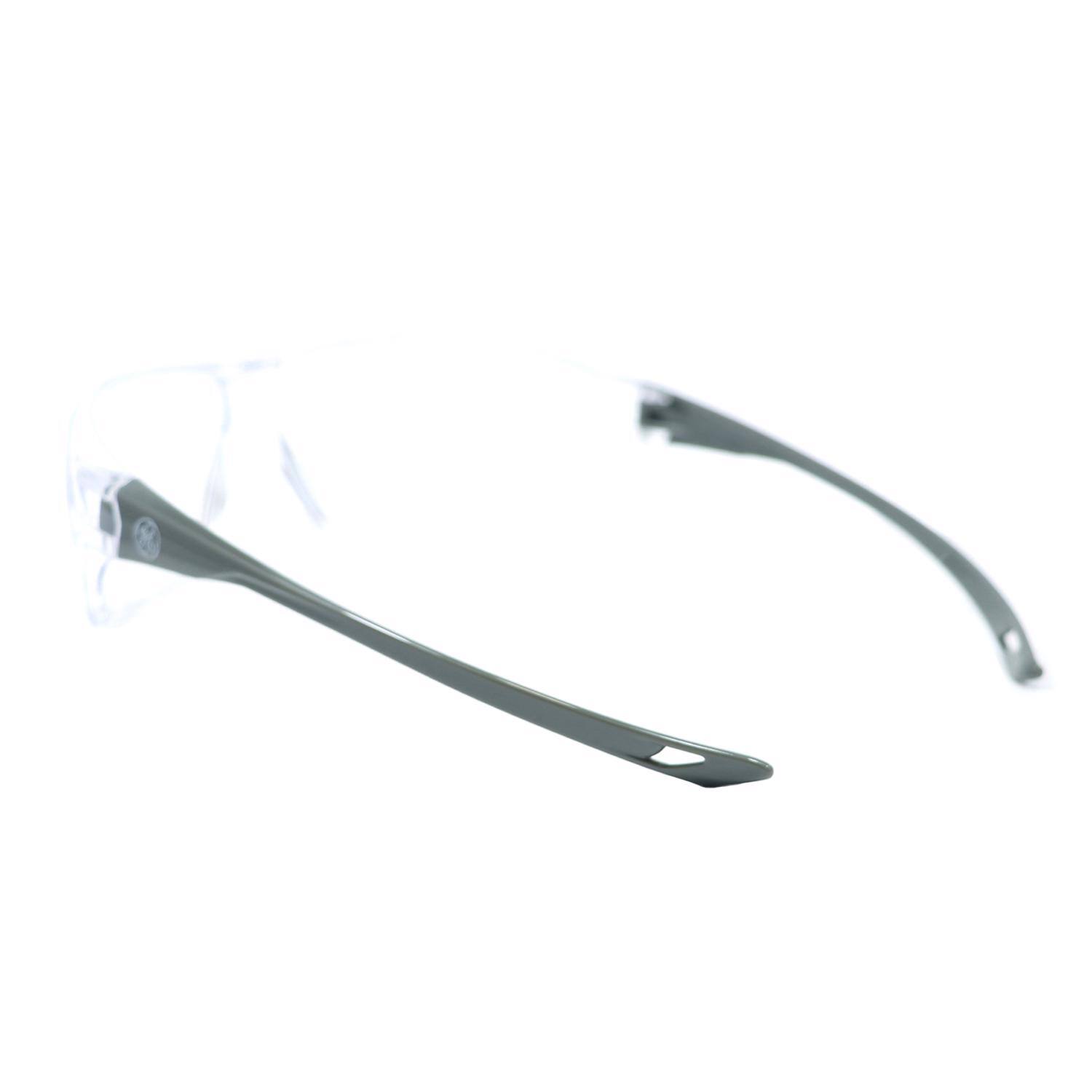 Left. General Electric - General Electric 03 Series Impact-Resistant Safety Glasses Clear Lens Gray Frame 1 pk - Gray.