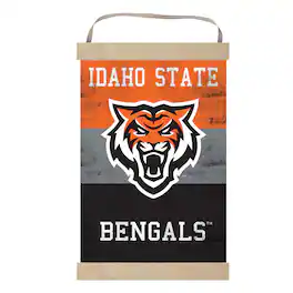 Jardine - Idaho State Bengals Reversible Retro Logo Banner Sign - Orange