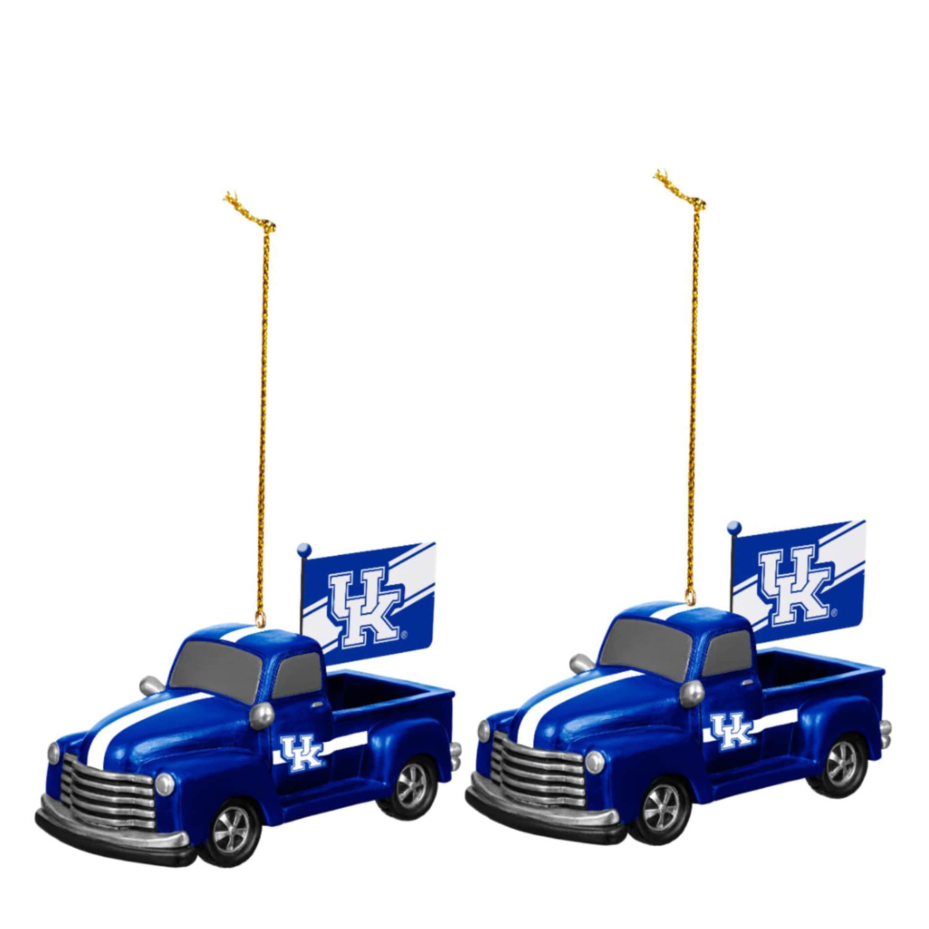 Alt View 1. Evergreen Enterprises - Kentucky Wildcats 3" Rally Truck Two-Piece Ornament Set - Multicolor.