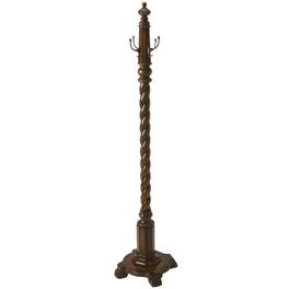 Starlight Canyon Home - Traditional Wood Hall Tree Coat Rack Floor Stand with Hooks for Entryway - Dark Brown